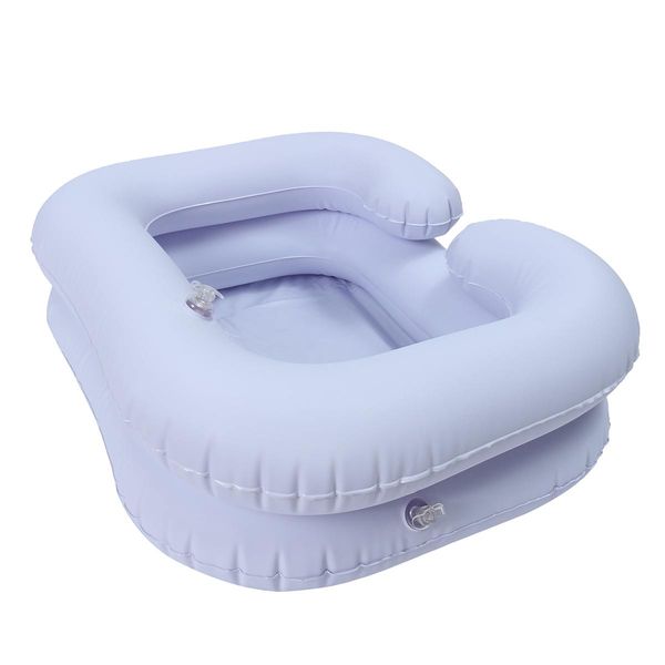 

inflatable hair washing basin portable shampoo basin drain tube the disabled elderly handicap bed rest aid bedridden