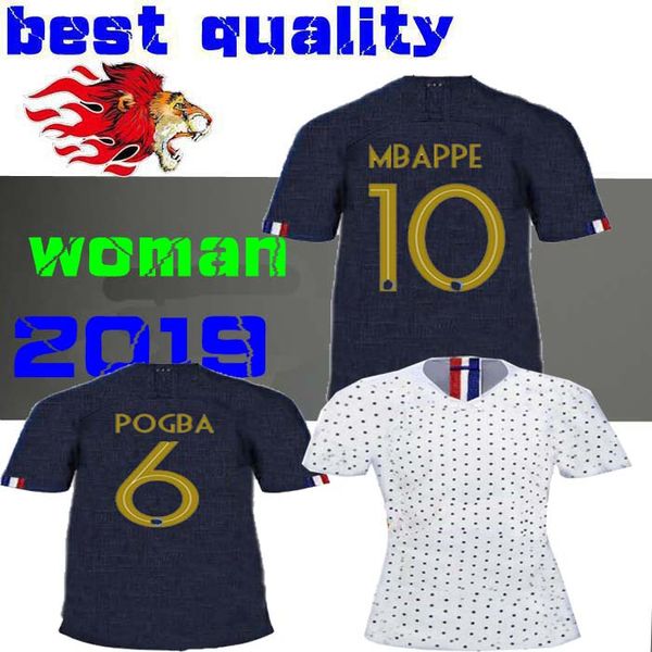 

2019 france lady griezmann women home occer jer ey world cup mbappe away female hirt pogba kante girl football 19 20 abily
