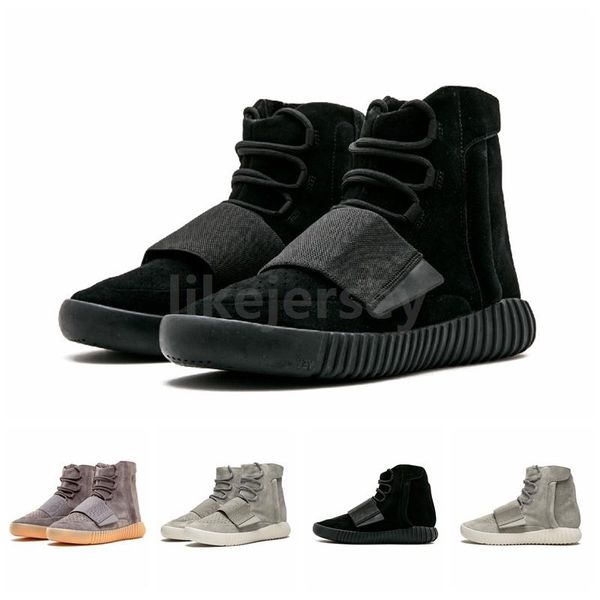 

2019 kanye west 750 runner light brown grey gum triple black high men running shoes 750s athletic sneakers 36-46