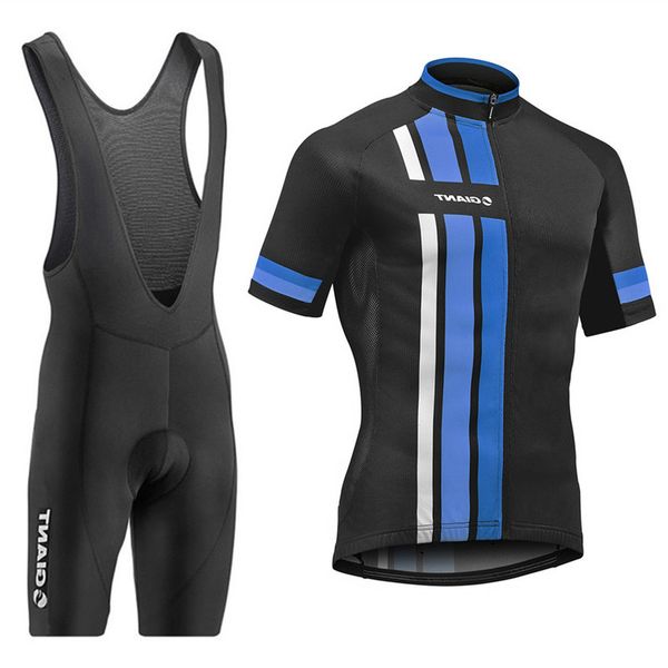 

black green yellow red giant cycling jerseys set ropa ciclismo short sleeve bike wear men summer breathable padded bib  bib suit, Black;red