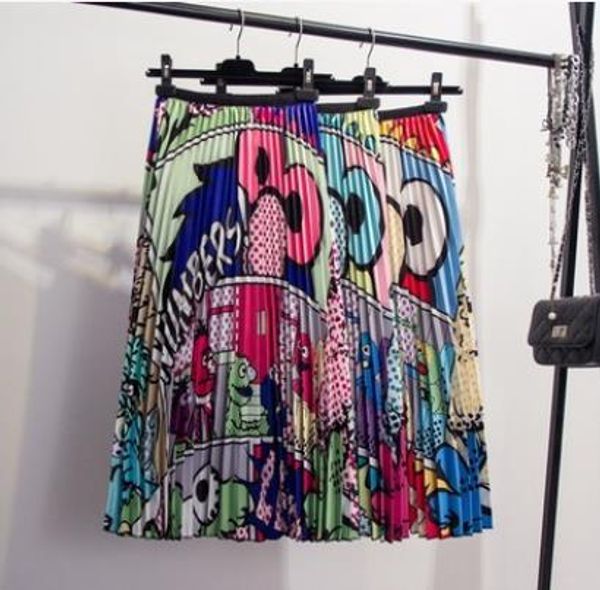 

dashiki african dresses for women funny women's cartoon animal pattern long pleated skirts 2019 summer bohemian printed high wai, Red