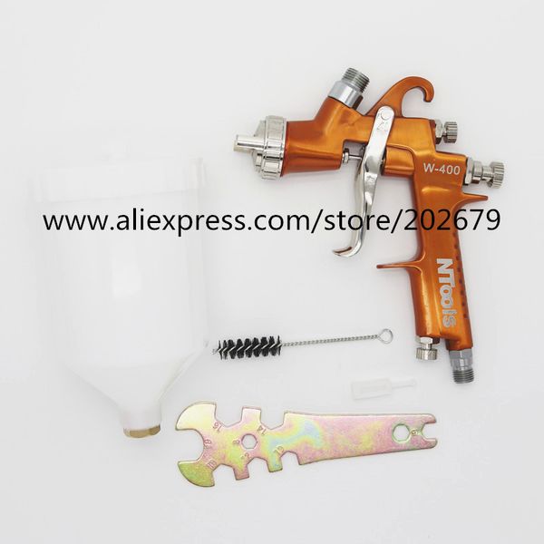 

w-400 spray gun lvmp air spray gun gravity feed stainless steel 600ml cup car environmental lacquer