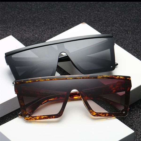

oversize square frame flat new fashion sunglasses women men retro sun glasses gafas oculos de sol, White;black