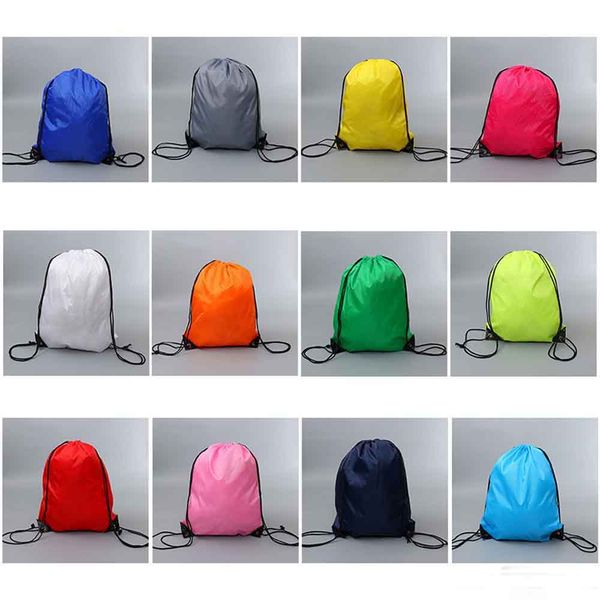 

selling drawstring backpack sports shoes fashion string shop bag polyester cloth storage handle bag fa3304