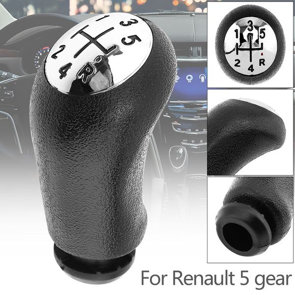 

black 5 speed car manual gear shift knob gearshift shifter knob for clio 3 3 iii megane 2 scenic 2 5 gear models