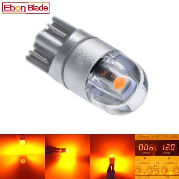 

2/4 pcs t10 w5w led bulb 3030 smd 168 194 car accessories clearance lights reading lamp auto 12v amber yellow orange motor