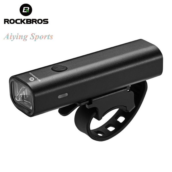 

aiyingsports rockbros bicycle light usb charge rainproof safety front lamp cycling ultralight flashlight outdoor night-riding bike equipment