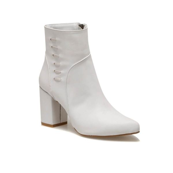 

flo zaria white women 's high-heeled boots butigo, Black
