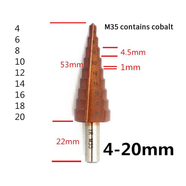 

multi standard stainless steel plate hole opener m35 triangle handle pagoda step drill bits including spiral straight groove