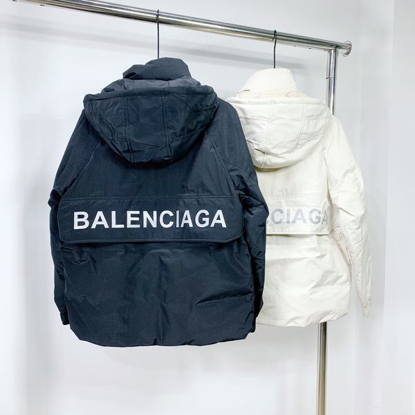 

19fw luxurious brands design back letters print white goose down jacket men women fashion casual streetwear sweatshirts outdoor shirts, Gray;blue