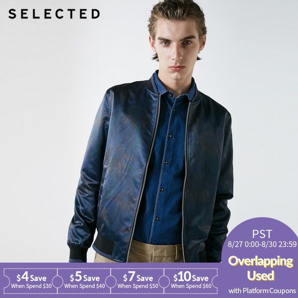 

men's spring printed baseball jacket c|4191om503, Black;brown