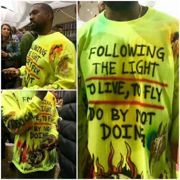 

Kanye West сезон 6 Уэс Лэнг скелет футболка новый Уэс Лэнг Вайоминг с длинным рукавом ф