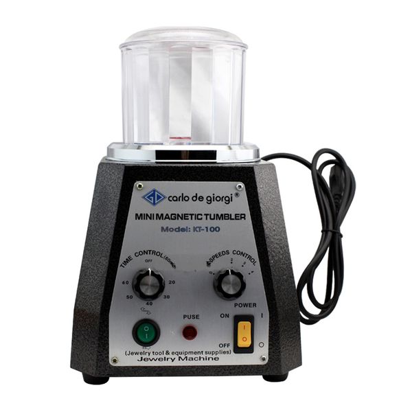 

mini magnetic tumbler magnetic polishing machine diamond polishing tumbler gemstone polisher kt-100