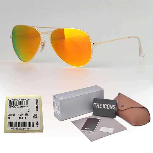 

высокое качество (линза) марка дизайнер очки мужчин женщинам 58 / 62мм металлических рам sport vintage солнцезащитных очков с розничной коро, White;black