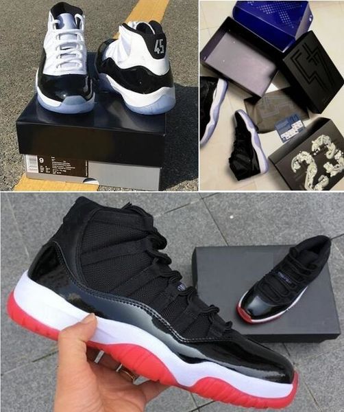 

real carbon fiber 2019 concord 11 bred 11s blackout 11 gym red gamma blue men basketball shoes with ing