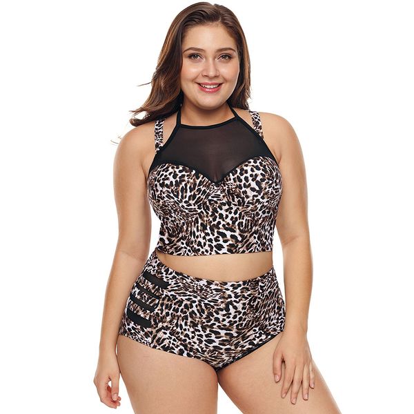 

женщины двухкусочная эпикировка новых классическая мода плюс размер холтер нажмите вверх lattice mesh swim bikini, White;black