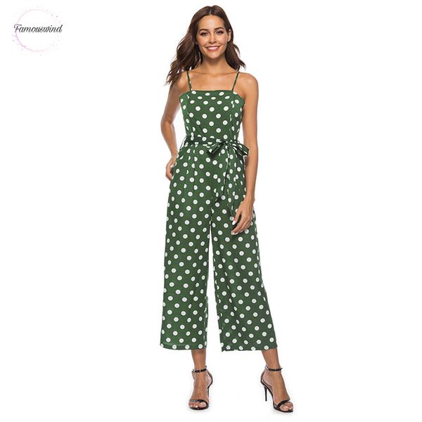 

весна пояс комбинезон лук горошек урожай леди женщина ремень высокой талия орденские ленты рукава wide leg комбинезон плюс размер, Black;white