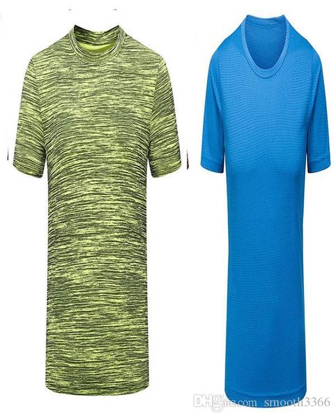 

1069 men's tight-fitting fitness white-gray clothes running short-sleeved sportswear stretch quick-drying clothes t-shirt, Black;yellow