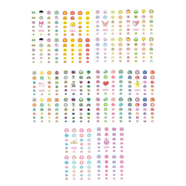 

10 пакетов симпатичные животные moon бабочка ногтей наклейки советы таблички для зеркала