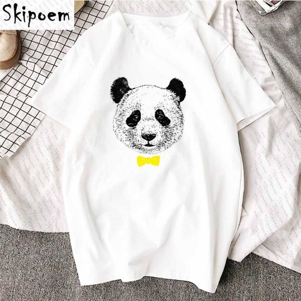 

new cotton women tshirt cute panda art fashion casual t shirt brand clothing, White