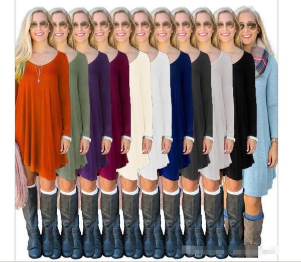 

t shirts women long sweaters dresss fashion leisure long sleeve casual blouse european america street t shirts loose tank sweater, Black