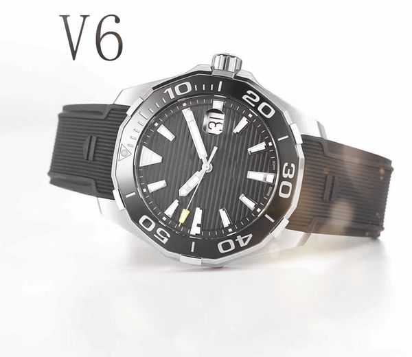 

v6 designer watches titanium pvd case ceramic ring luxury mens watches 43mm montre de luxe fully automatic men s luxury watches, Slivery;brown