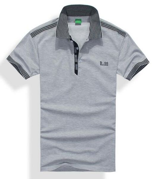 

мужские конструкторы боссы поло рубашки мужчина hugo summer turn down воротник короткие рукава хлопок поло мужчины повседневная поло топы 82, White;black