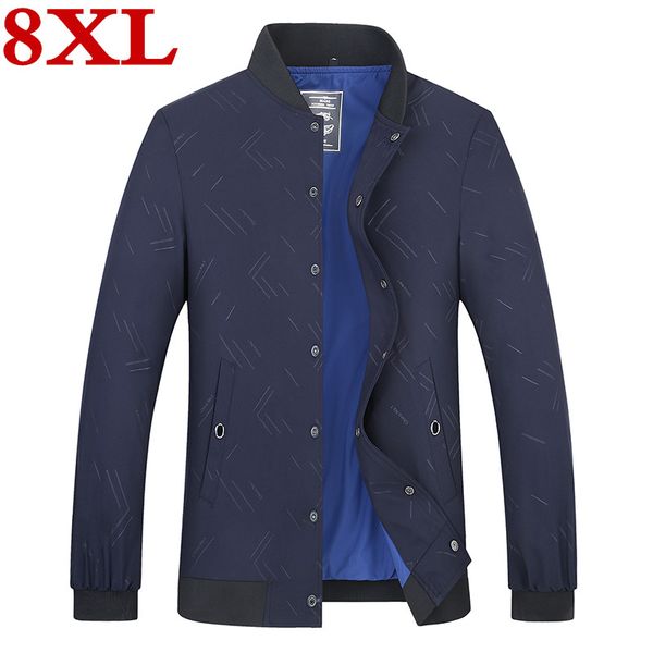 

2019 plus size 8xl 7xl 6xl spring autumn men's new casual jacket male standing collar men coat comfortable mens jackets, Black;brown