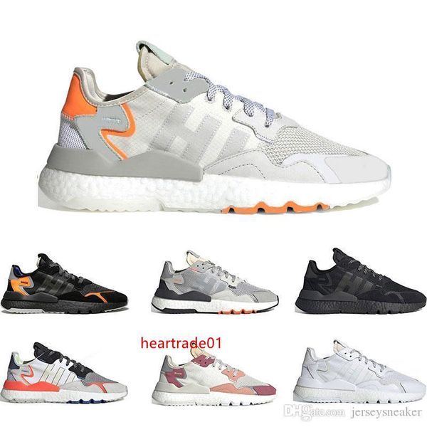 

nite jogger new eqt 3m reflective running shoes for men women triple black white breathable trainer sports sneakers 36-45
