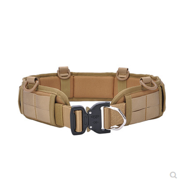 

waist support outdoor tactical belt with hanging molle system army fans cs inner, Black;gray