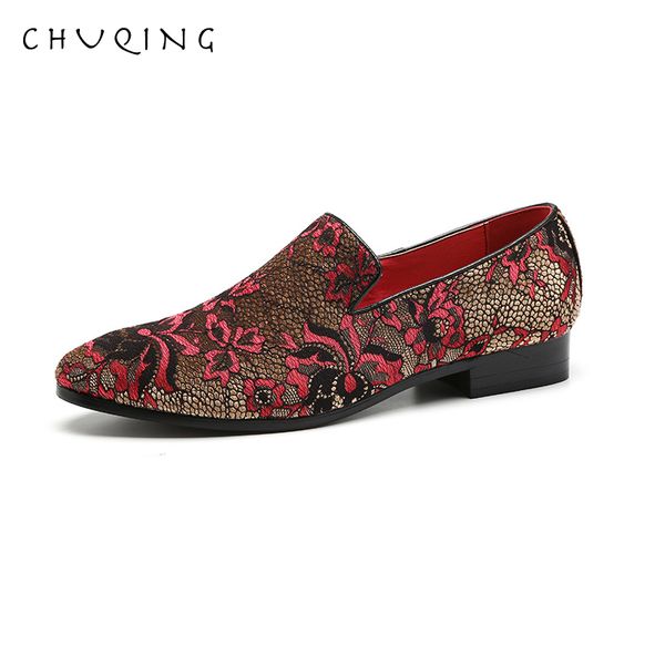 

chuqing autumn and winter new casual lazy shoes chinese style embroidery tide shoes men's, Black