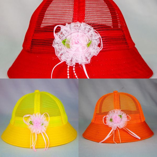 

2020 children's fisherman's sunscreen net cute baby's basin hat outdoor sunscreen hat for boys and girls, Yellow