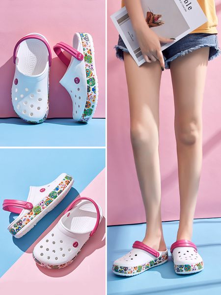 

2019 женщины мужчины пляж сандалии главная тапочки открытый летний морской аква croc wading sneaker ботинки отдыха y200520, Black