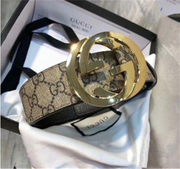 

2018 big buckle with belt box men or women belt belts, Black;brown