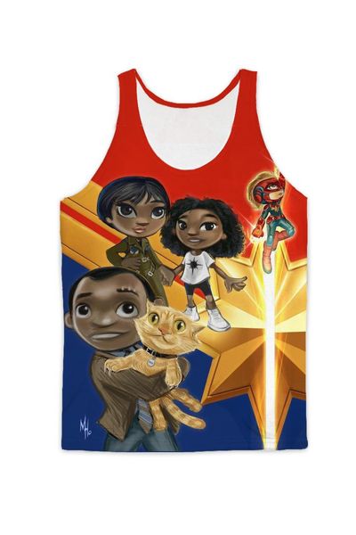 

real american size what a team 3d sublimation print tank - plus size, White;black