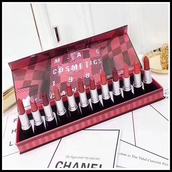 

drop shipping a mermaid moment makeup lip collection lipstick set matte lipstick 12 colors chili lipkit 12pcs/set epack