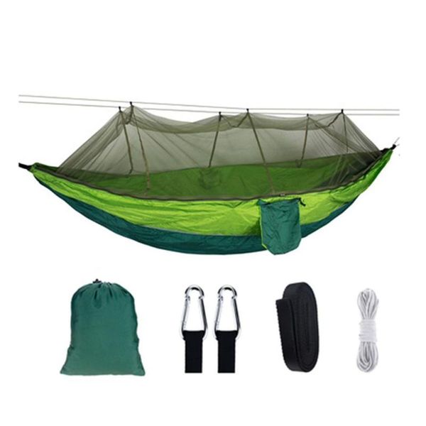

travel outdoor mosquito net hammock double 210t nylon cloth parachute anti-mosquito tent camping air e0f7