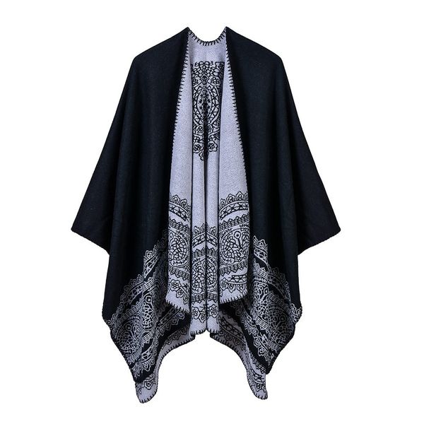 

classic vintage shawls imitation cashmere scarves & wraps 2018 brand new fashion lady jacquard pashmina wholesale lsf022, Blue;gray
