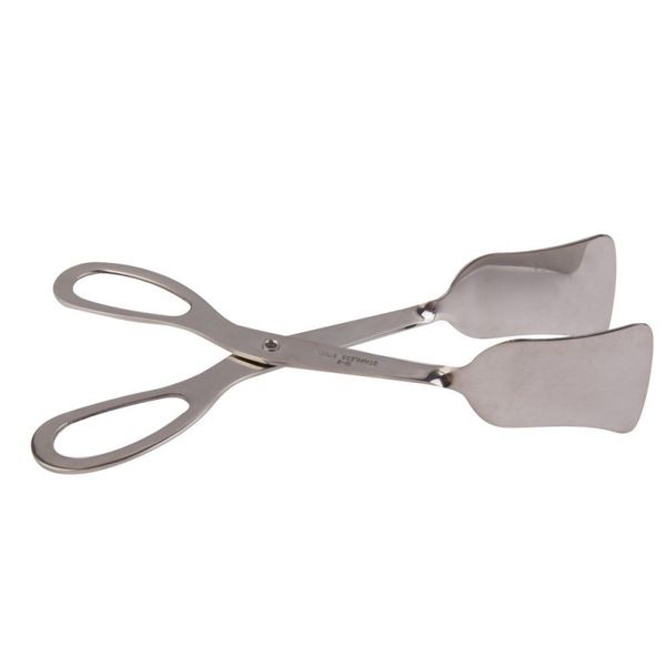 

stainless steel barbecue buffet pastry tong scissors type (8 inches