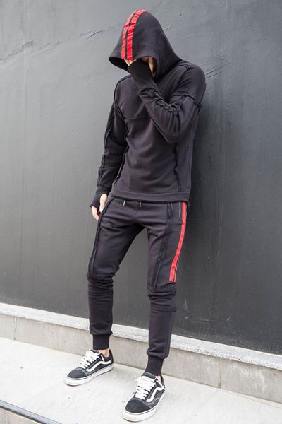 

hiphop mens tracksuits designer hoodies pants 2pcs clothing sets spring autumn sports suits, Gray