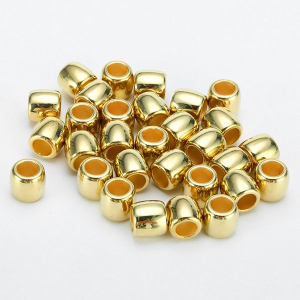 

rings & tubes 30pcs/lot 11mm gold hair braid rings clips for women girls dreadlocks beads circle styling tool hole hair styling accessories, Black