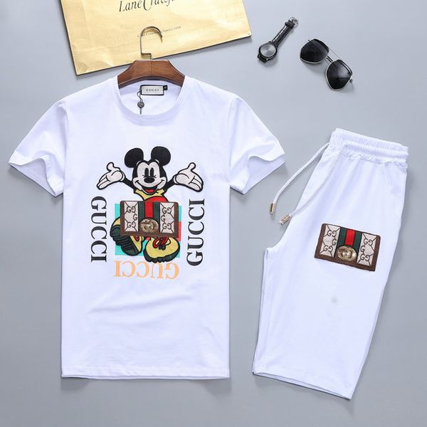 

men tracksuit sets solid outfit suits mens designer shorts pants summer joggers clothing suit men s summer designer shorts sets t shirt, White;black