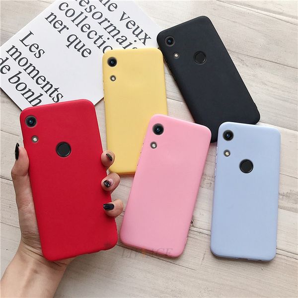 

matte silicone phone case for huawei honor 8a pro / honor play 8a candy color soft tpu back cover cases for honor 8a fundas