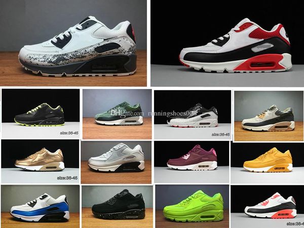 

2019 90 running shoes 90s black silver grey blue ink jet mens trainers pink yellow luxury women shoes outdoor designer sneakers 36-45