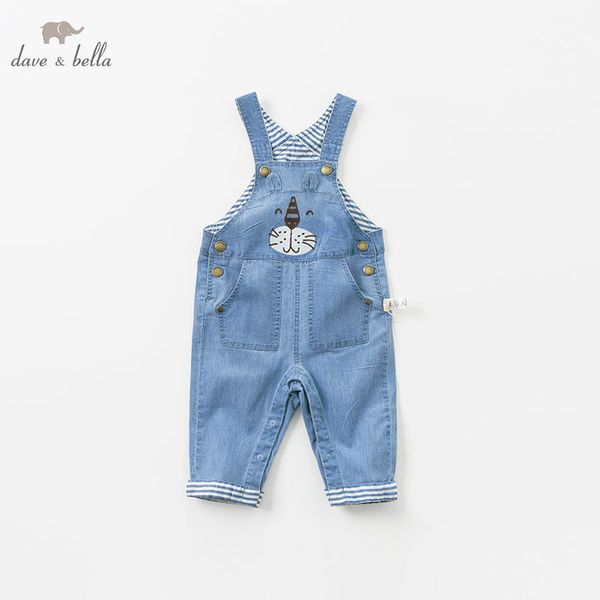 

dba9530 dave bella baby spring overall boys fashion soft overalls children boutique jumpsuit, Blue