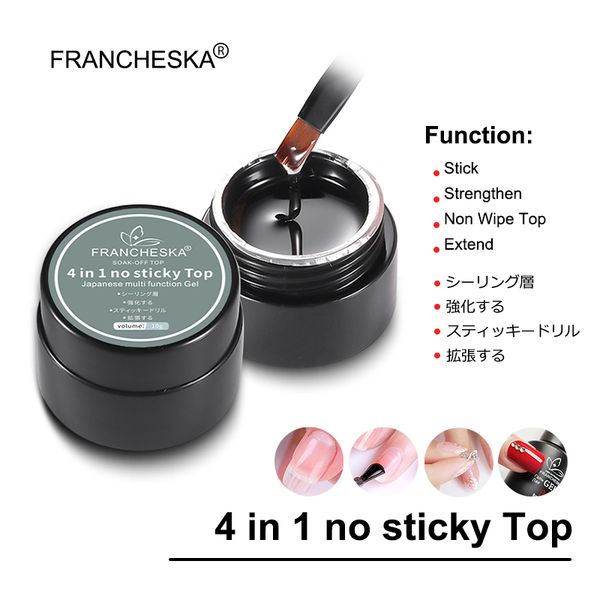 

4in1 multi-function builder gel stick glue strengthen gel extend soak off uv led no wipe coat 4 in 1 nail, Red;pink