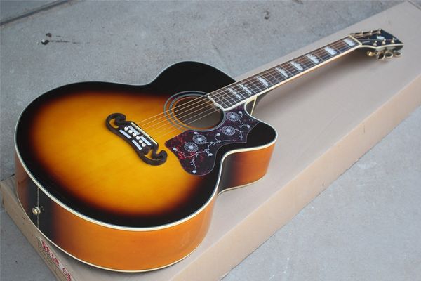 

golden tuners 43 inch acoustic guitar with bone nut/saddle,body binding,rosewood fingerboard,can be customized