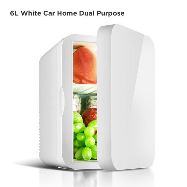 

2019 6l mini refrigerator 12v/220v car home dual use cooler single door thermoelectric fridge cooler warmer