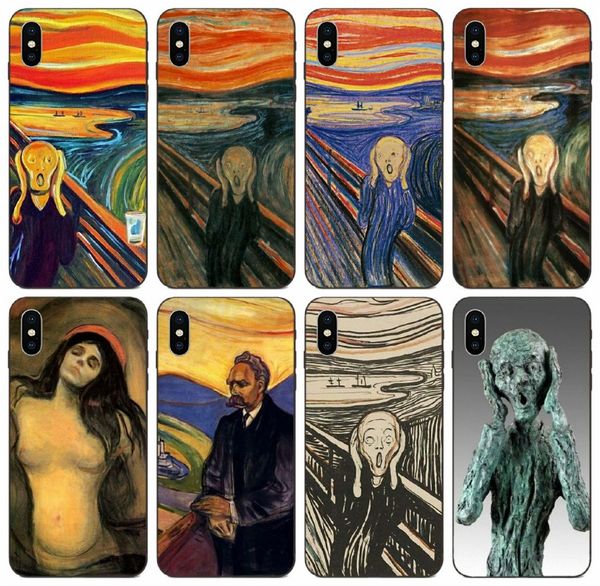 

tongtrade] the scream by munch case for iphone 11 pro max x xs xr 8s 8 7s 7 se galaxy a30 a40 a50 honor 4c 5a 5c xiaomi mix 2 hot sale case