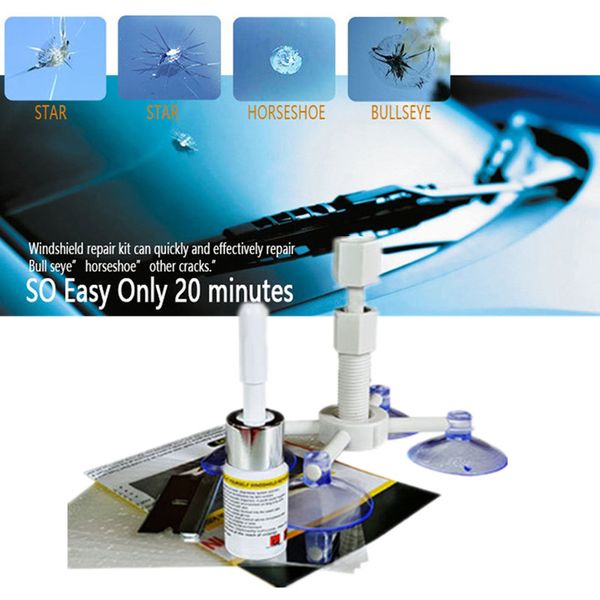 

diy windshield repair kit car window repair tools glass scratch crack restore window glass resin curing glue